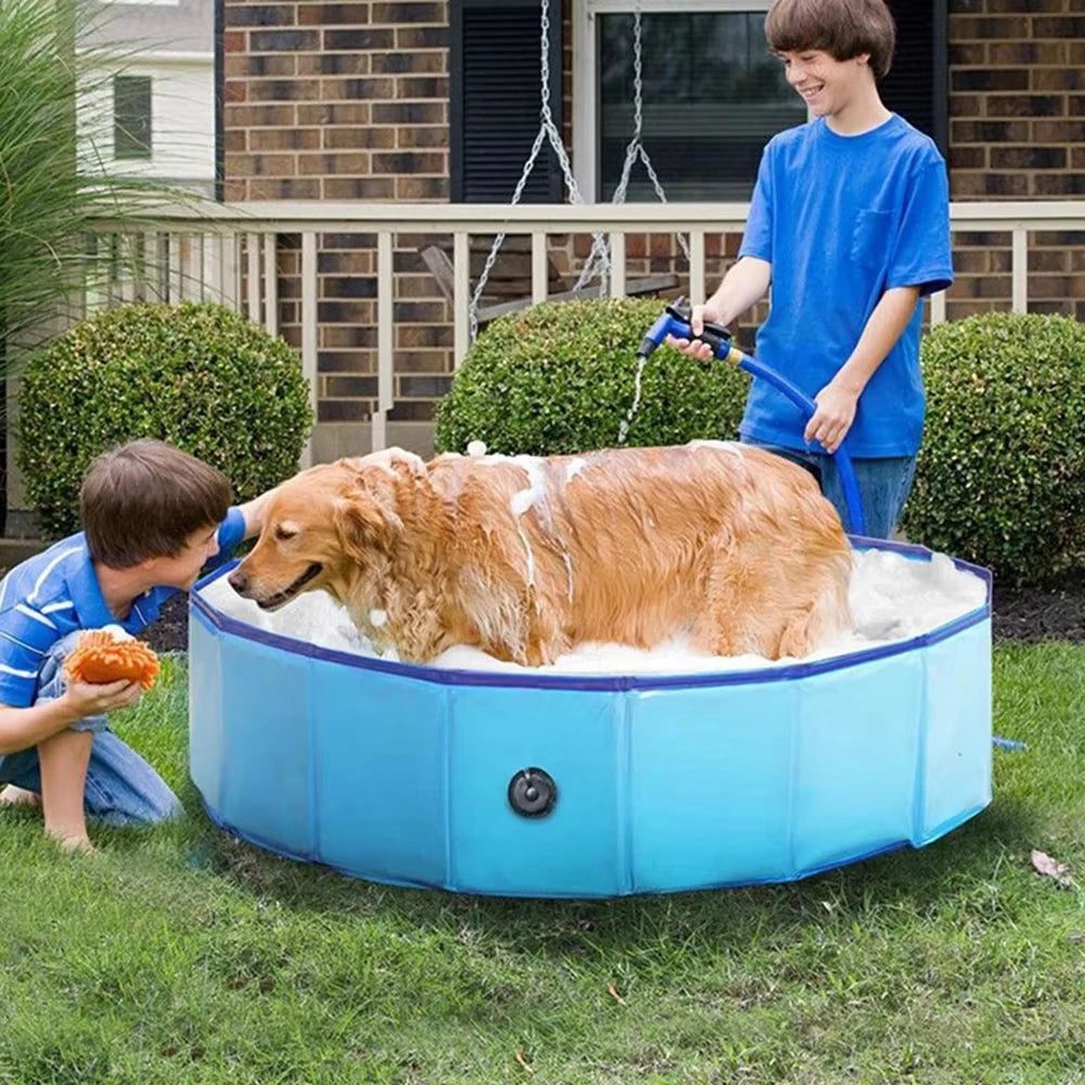 Portable Dog Pool Bath Tub for Large Dogs Scratch Resistant