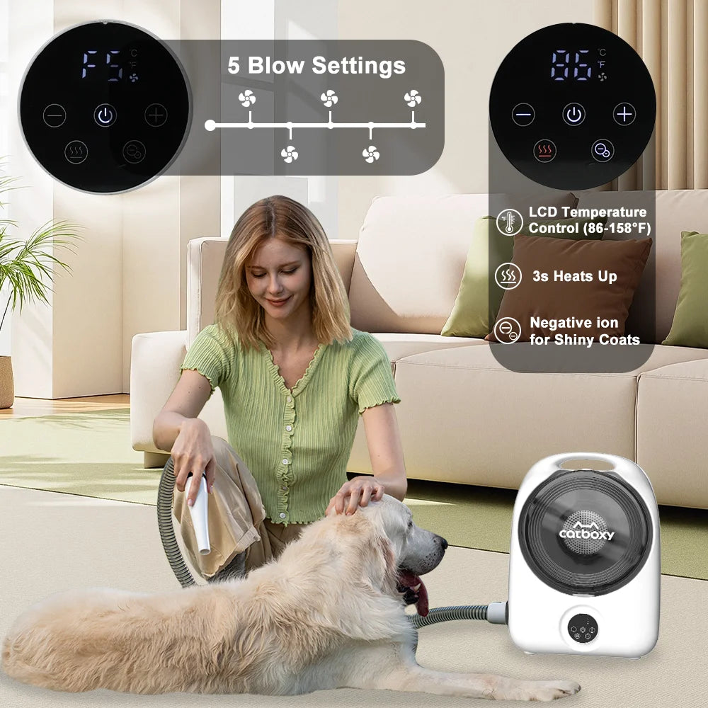 Professional Pet Grooming Vacuum Blower And Suction Kit