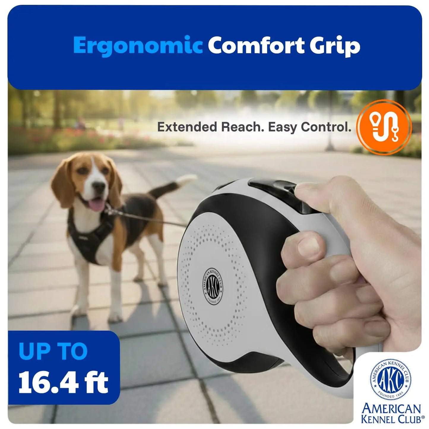 Retractable Dog Leash With One Hand Brake And Heavy Duty