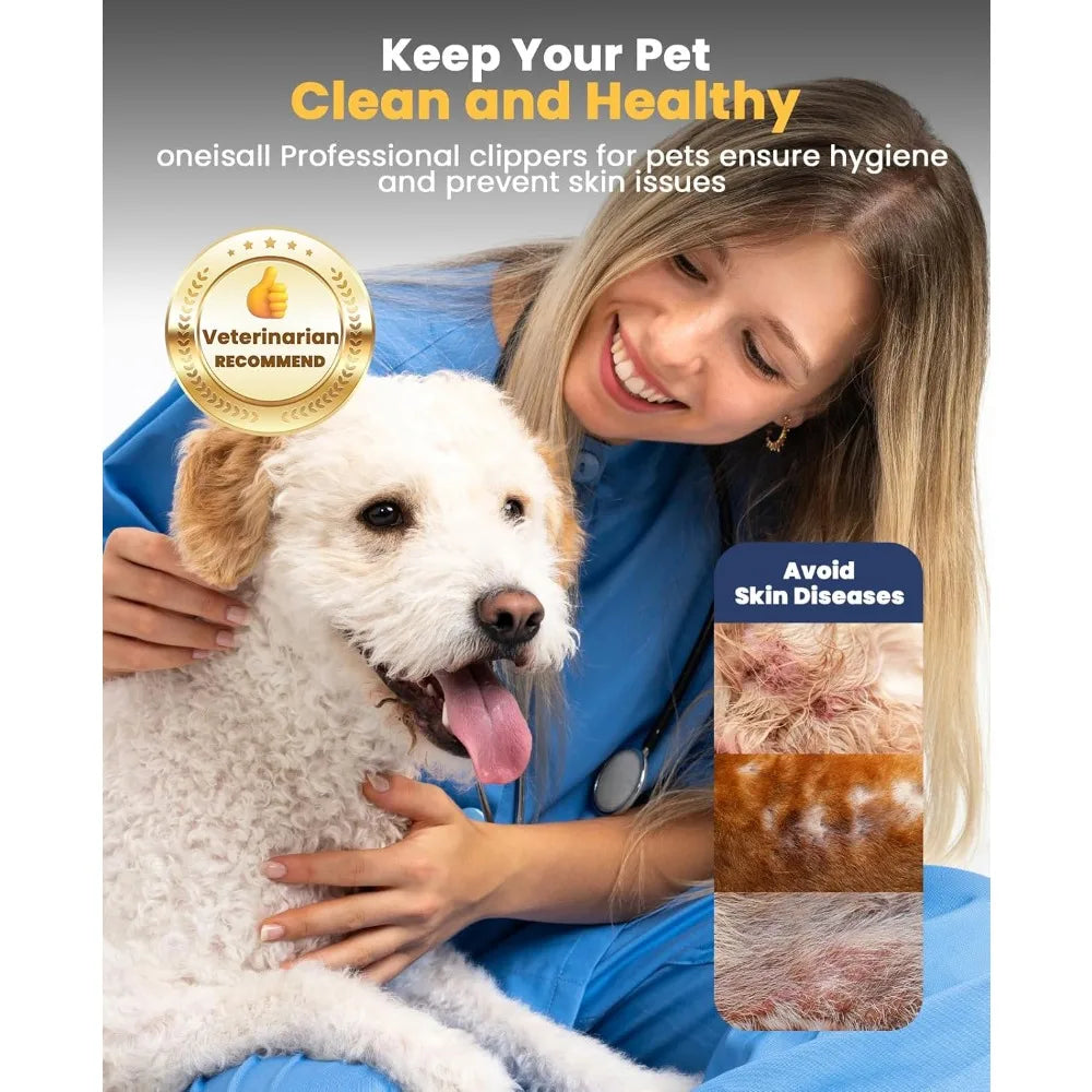 XMSJ Rechargeable Cordless Waterproof Dog Grooming Kit