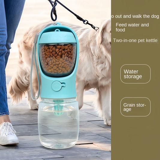 Portable Pet Water Bottle With Storage Food And Water Container For Dogs