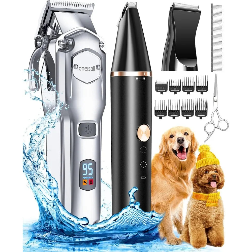XMSJ Rechargeable Cordless Waterproof Dog Grooming Kit