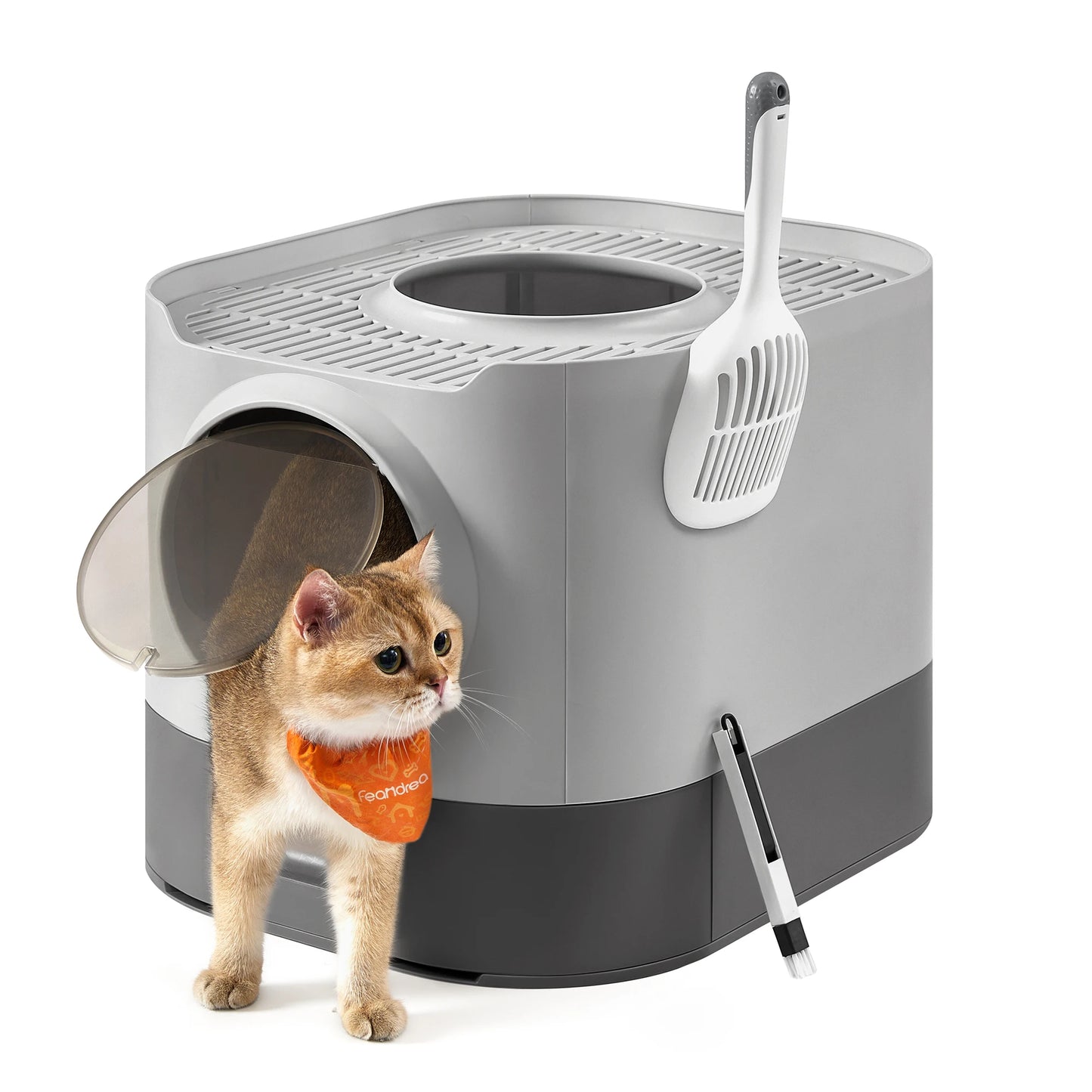 Feandrea Enclosed Cat Litter Box With Slide Out Tray