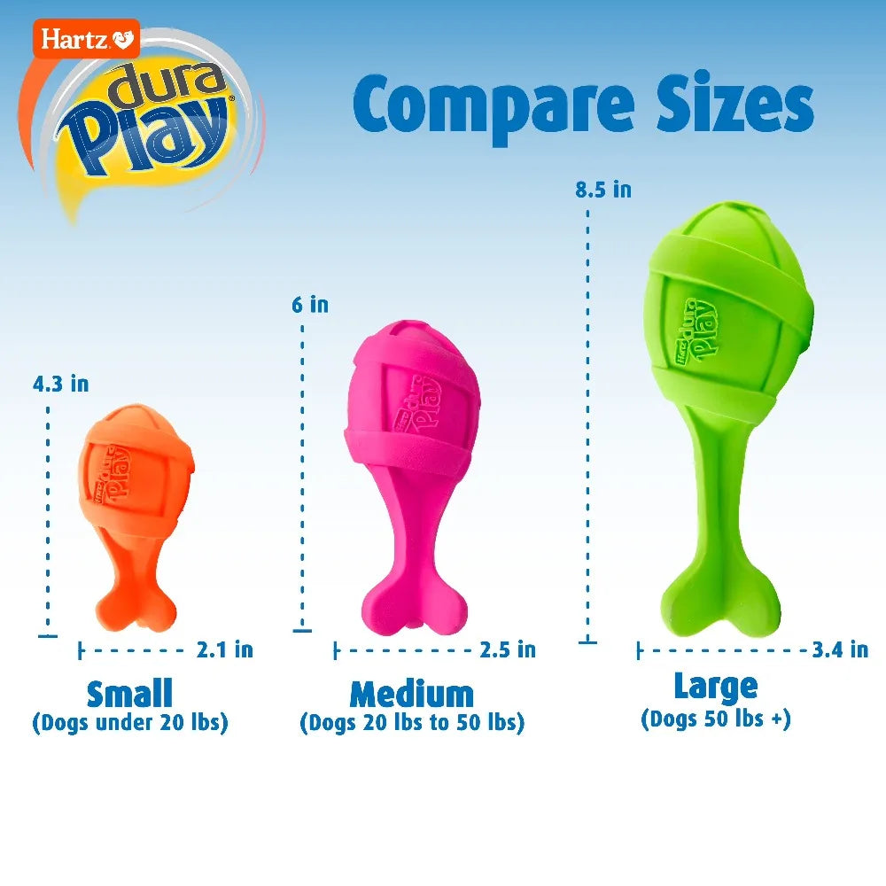 Hartz Dura Play Bacon Scented Latex Rocket Dog Toy
