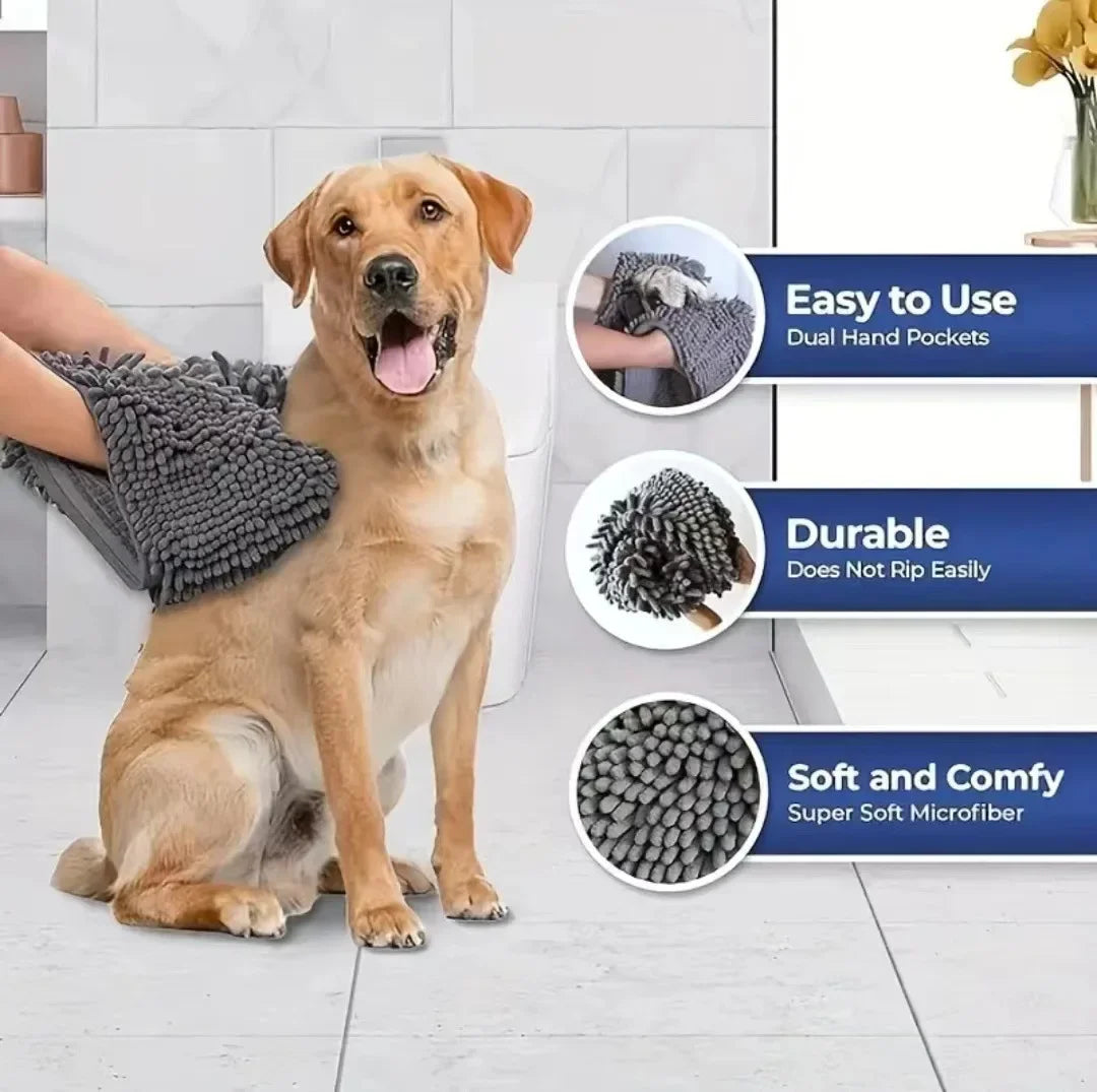Pet Bath Towel Quick-Dry Super Absorbent Soft Chenier