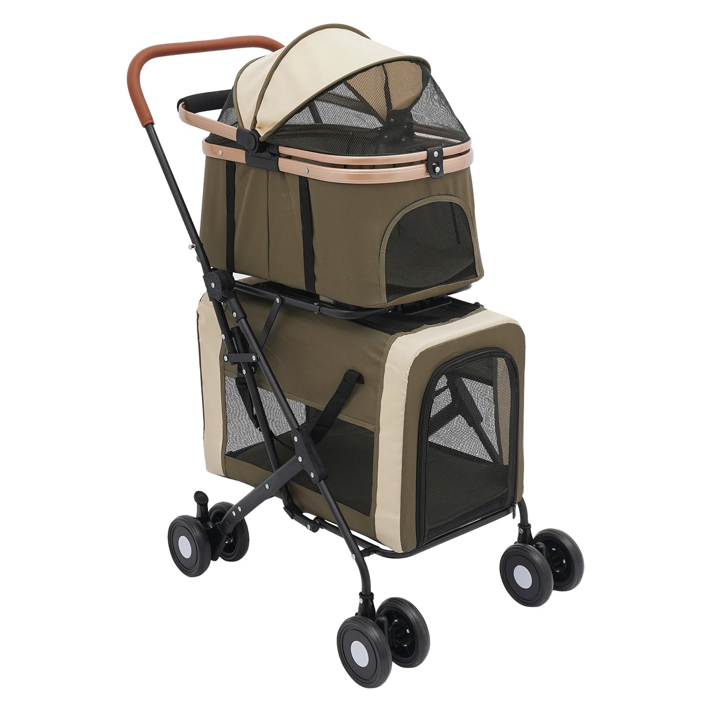 Bymaocar Foldable Pet Stroller For Small And Medium Dogs