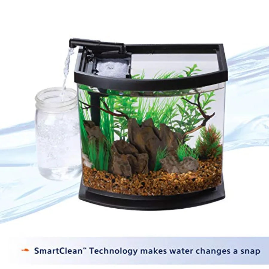 LED MiniBow Aquarium Fish Tank Kit With SmartClean Technology