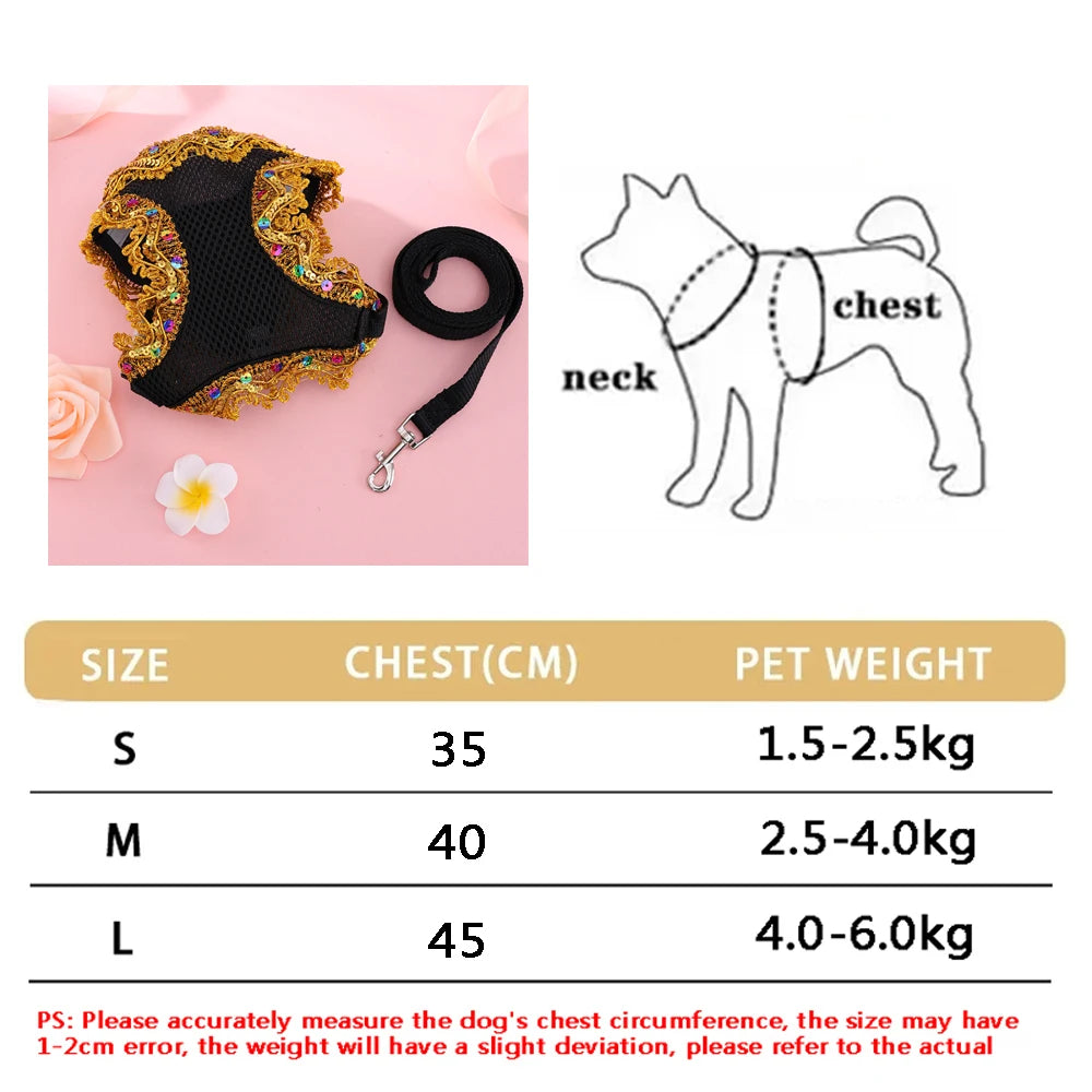 Breathable Cat Harness Set Butterfly Design With Leash