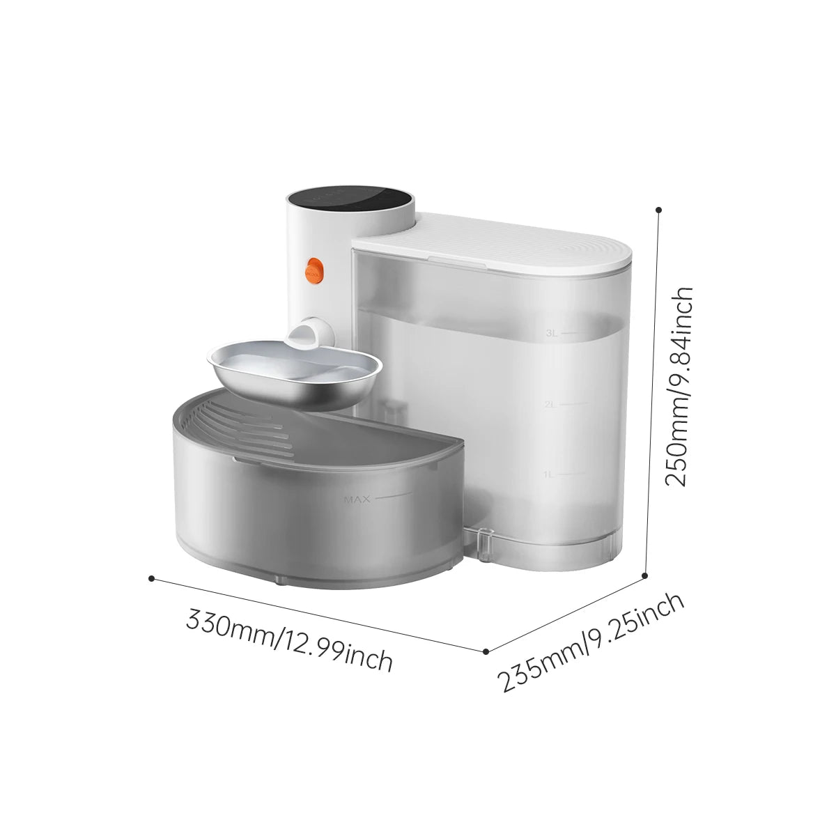 PetGravity Stainless Steel Cat Water Dispenser With Purifying Pouring