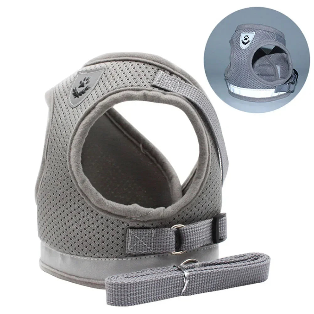 CAIBAN Cat Harness Leash Set Reflective Escape Proof Nylon Vest