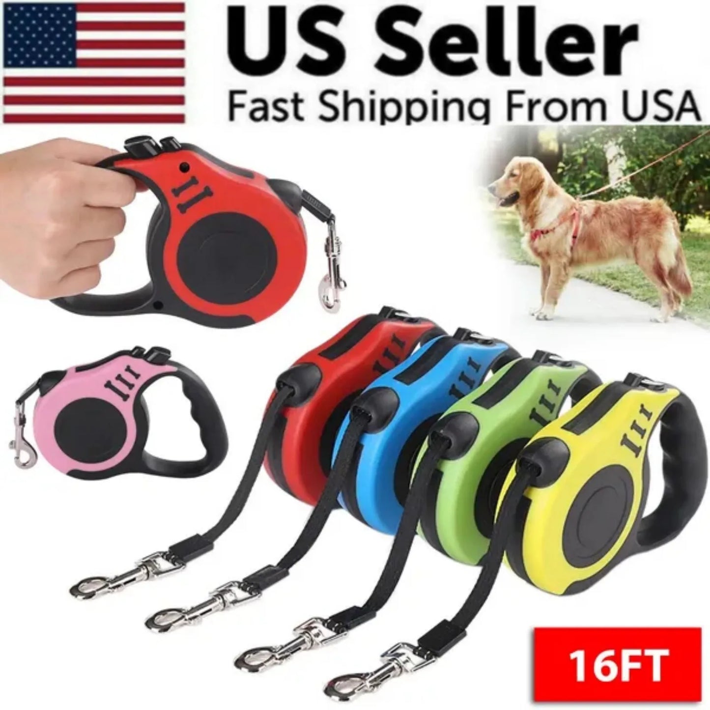Automatic Retractable Dog Leash For Everyday Walks