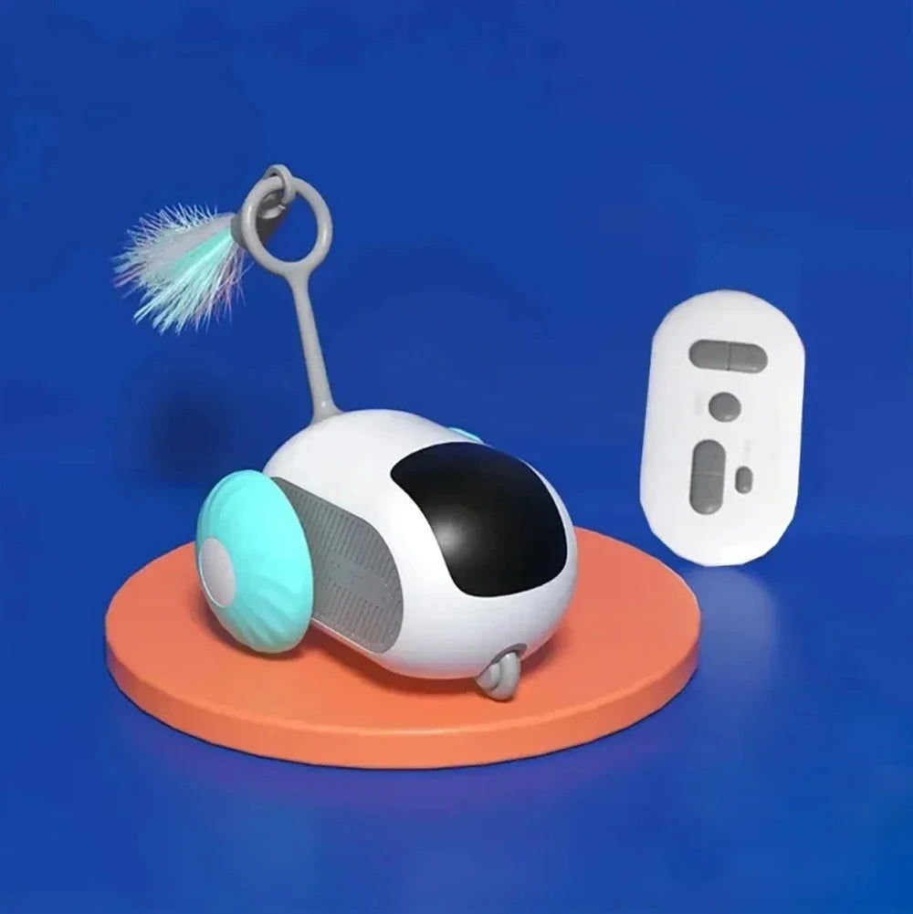 Smart Automatic Rolling Cat Toy Car With Remote Control