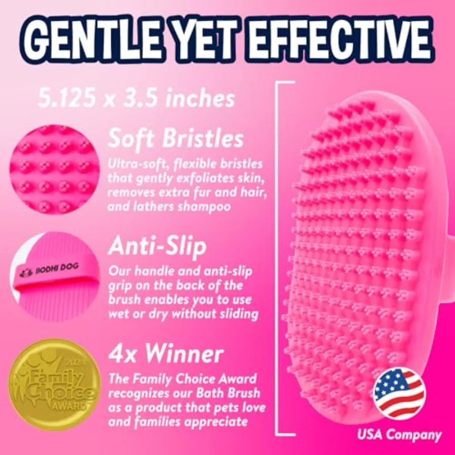 Premium Stainless Steel Pet Grooming And Shampoo Brush