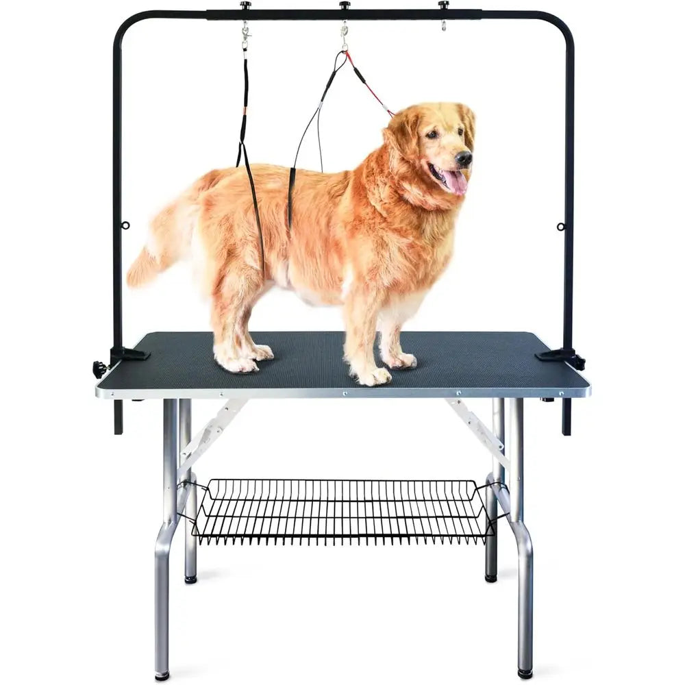Shelandy Dog Grooming Table For Large Pets With Adjustable Arm