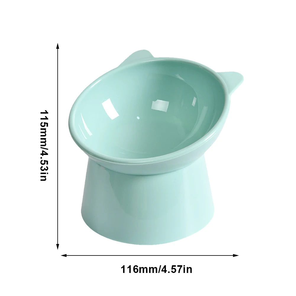 ALLOYSEED Tilted Elevated Cat Food Bowl Non Slip Ergonomic Dish