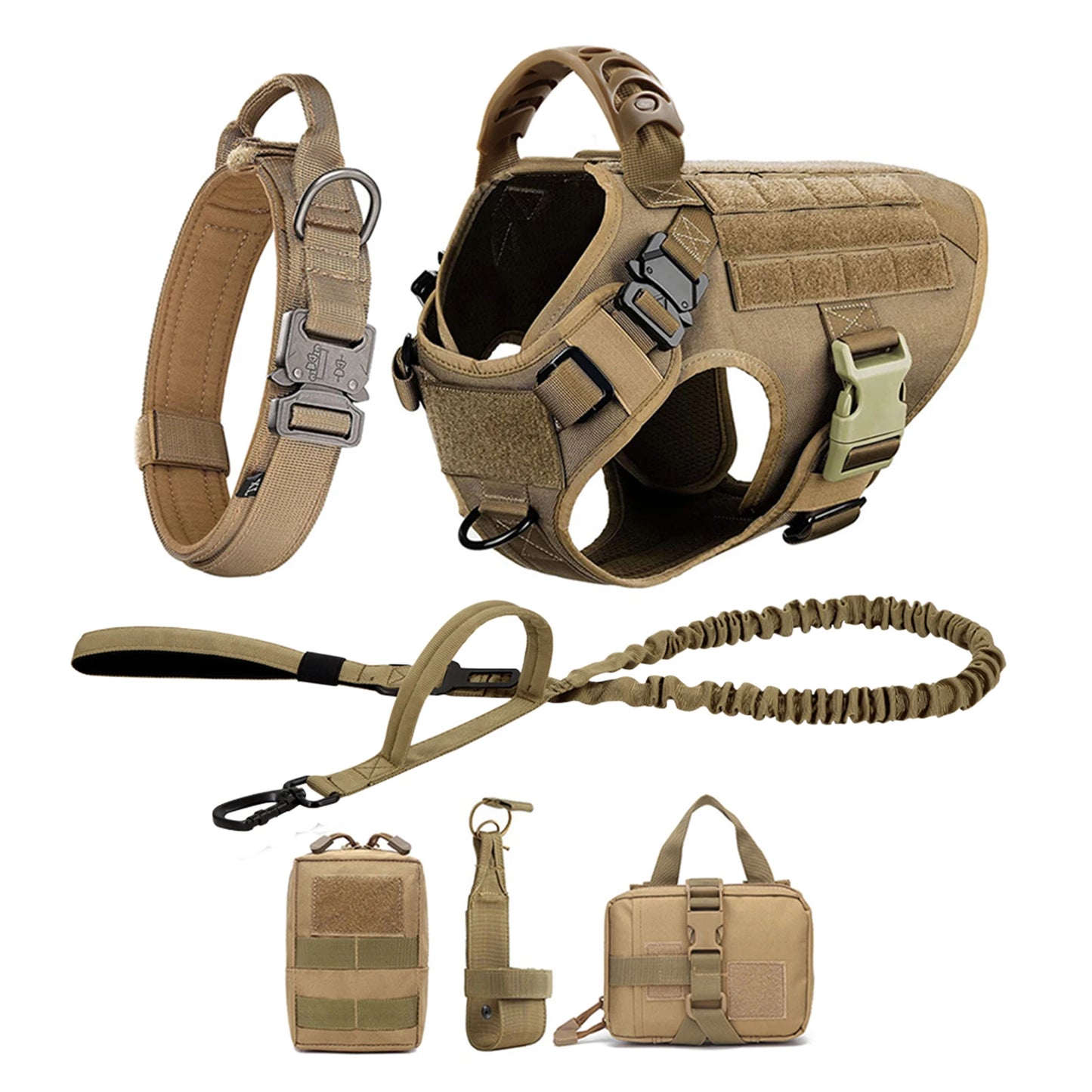 Nylon Dog Harness And Leash Set For German Shepherd Malinois Training