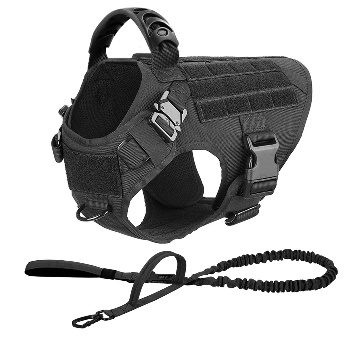 Nylon Dog Harness And Leash Set For German Shepherd Malinois Training