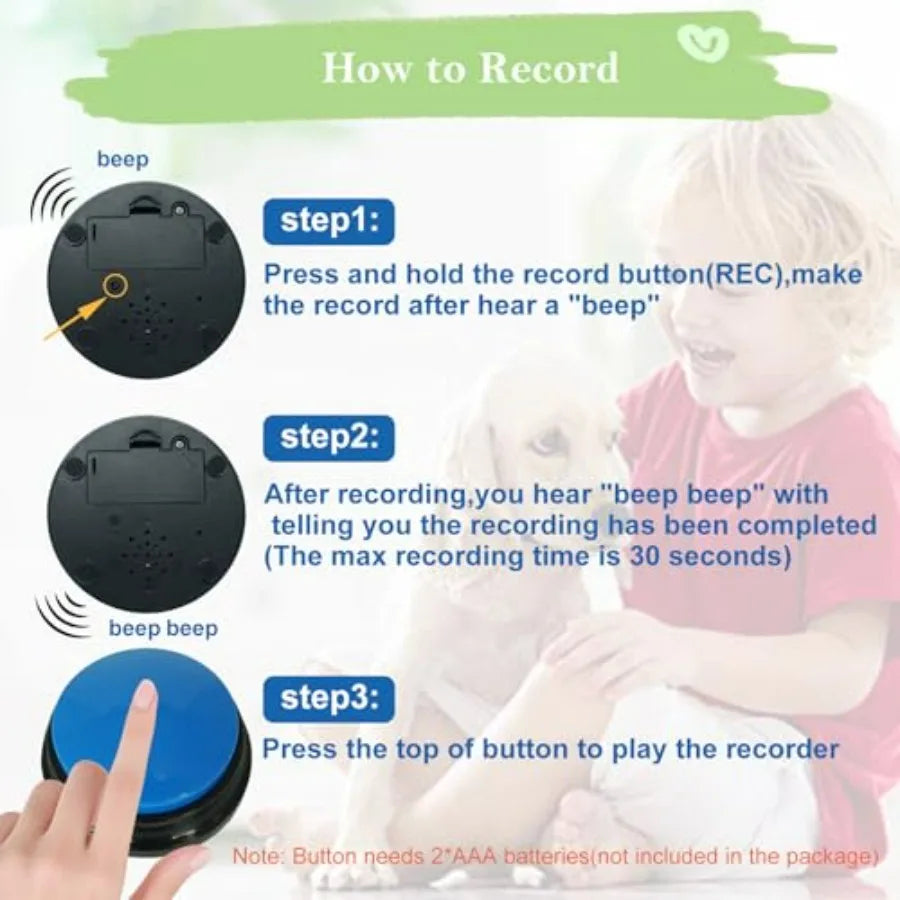 Dog Talk Buttons Starter Set For Training And Communication