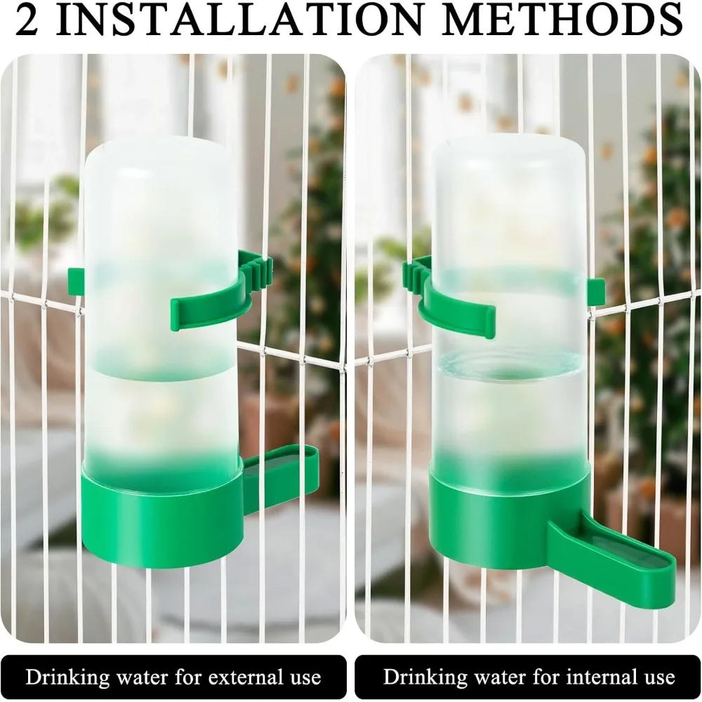 Lamoutor 4 Piece Plastic Bird Water Feeder Clip For Cages