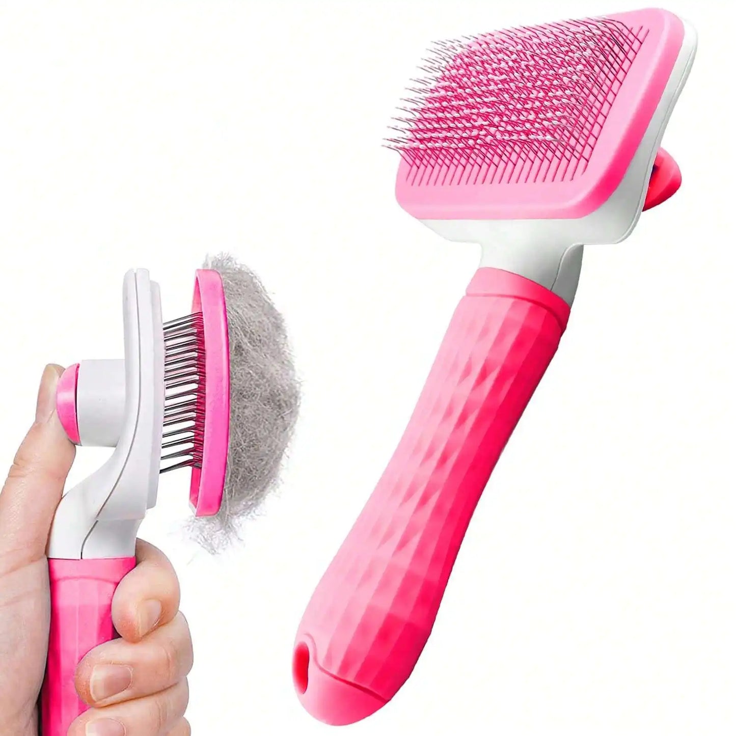 One Click Pet Grooming Brush Deshedding Tool For Dogs
