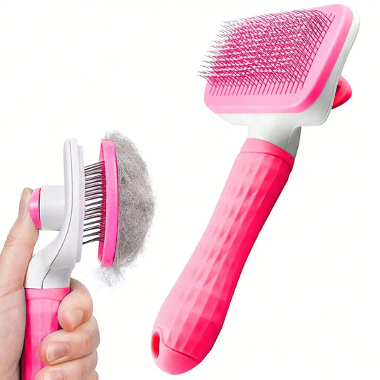 One Click Pet Grooming Brush Deshedding Tool For Dogs