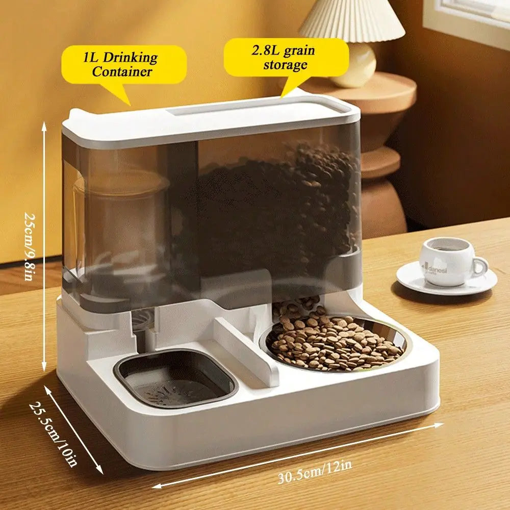 Cat Feeder And Water Dispenser Two In 1 Pet Waterer