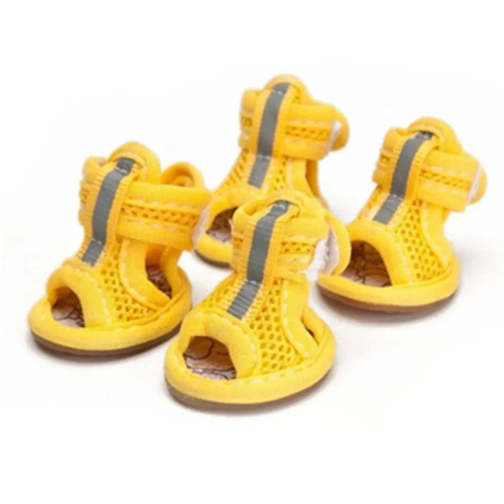 Dog Mesh Sandals Anti Slip Reflective Strap Breathable Shoes