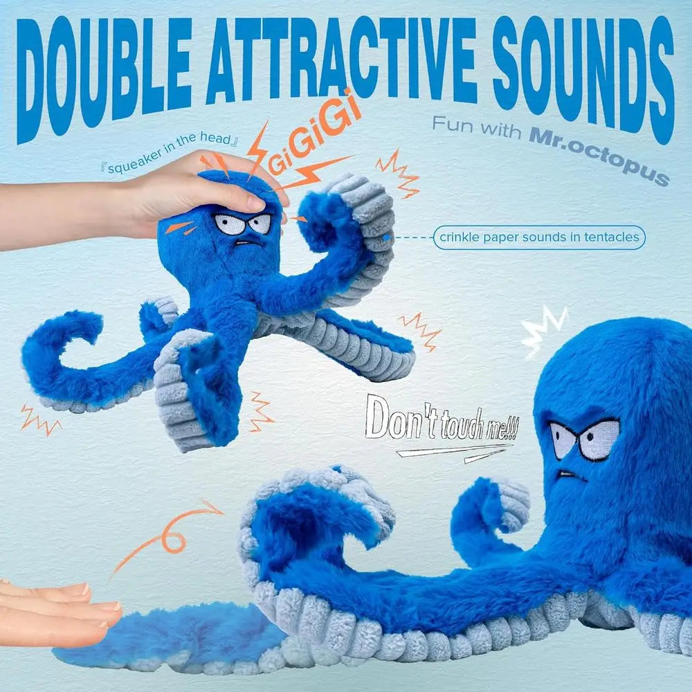 Tough Dog Toys Squeaky Tug War Interactive Chew Toy Crinkle