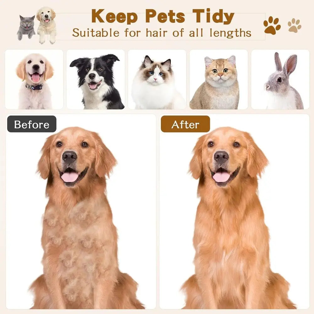 Pet Combing and Finishing Metal Comb for Dogs Grooming Tool