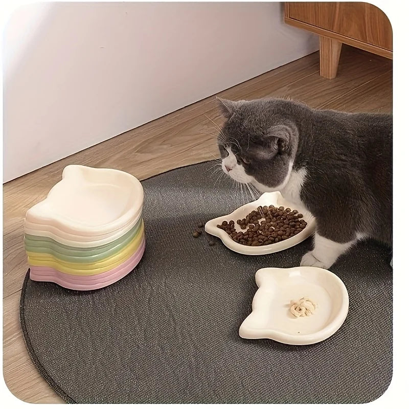 4-Color Cat Pet Bowl Premium Anti-Black-Nose Dish For Dwarf Cats