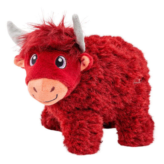 Durable Plush Dog Chew Toy For Aggressive Chewers Cow Design