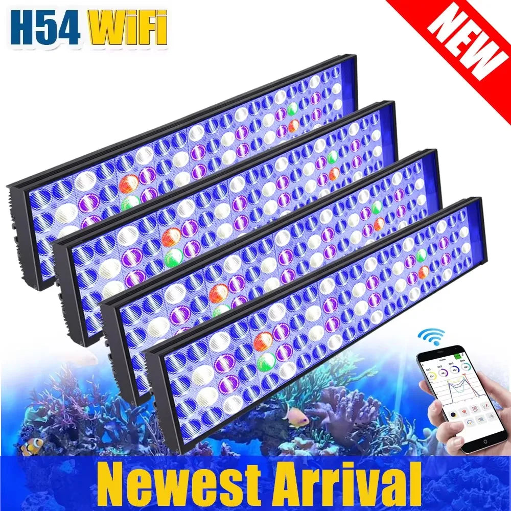PopBloom WiFi LED Aquarium Light Full Spectrum Reef Corals Lamp