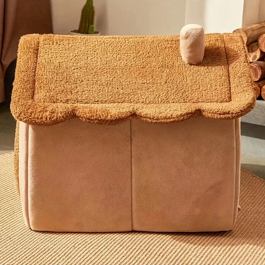 Foldable Pet House Removable Washable Cat And Small Dog Bed