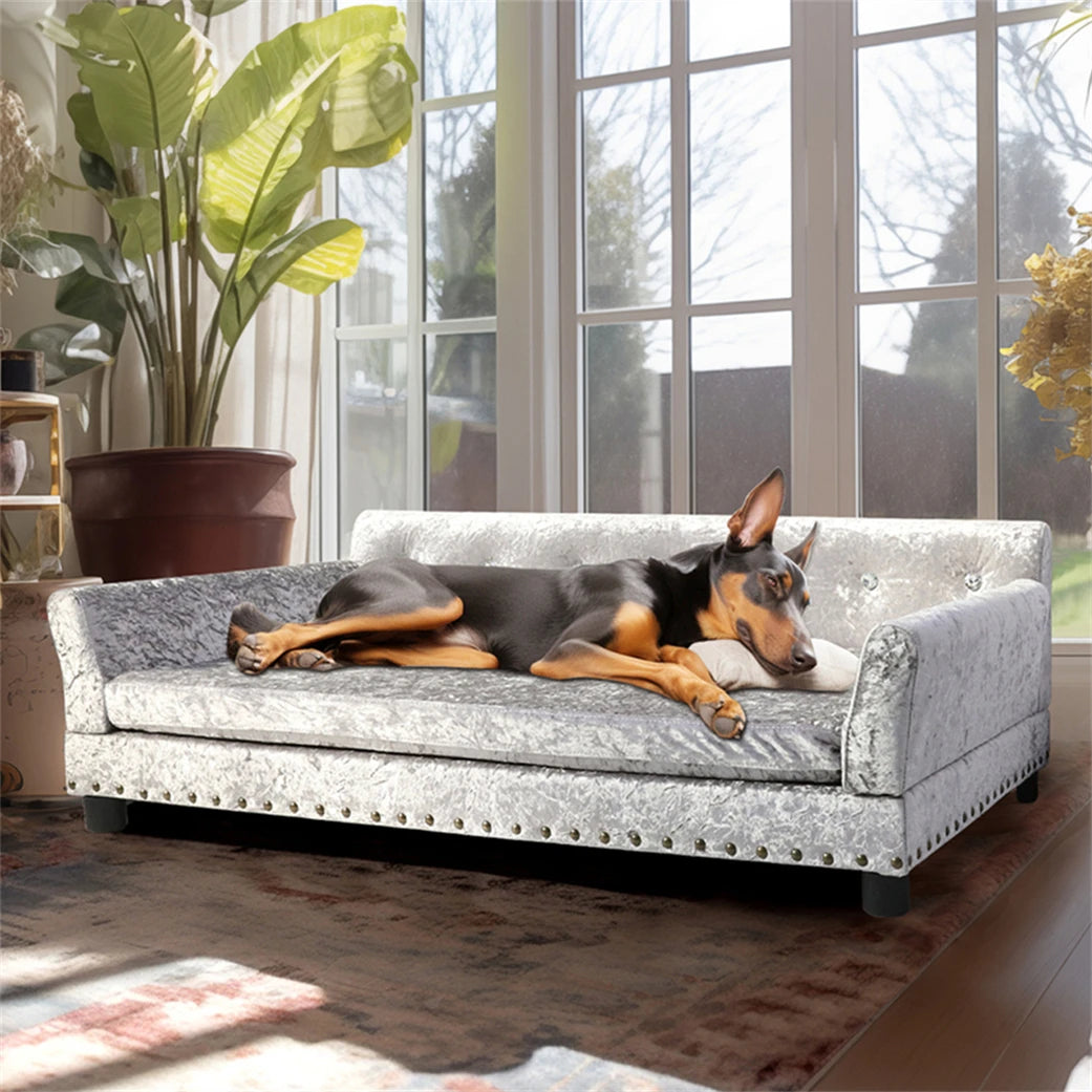 BORWART Heavy Duty Pet Sofa Bed Raised Dog Cat Couch