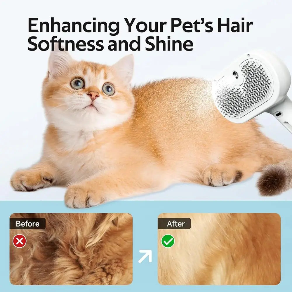 Pet Grooming Brush With Mist Spray Deshedding Tool For Dogs