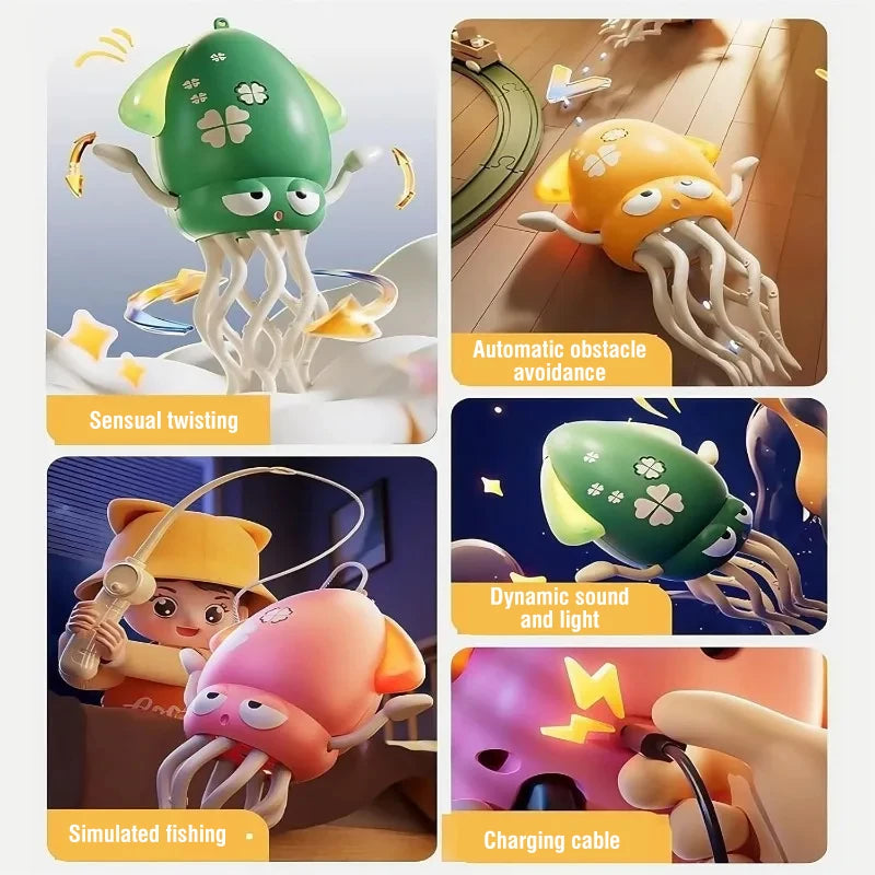 CONUSEA LED Dance Octopus Toy USB Rechargeable Interactive Baby