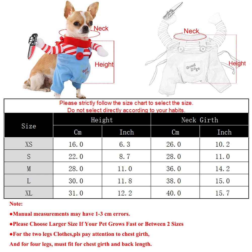 Halloween Dog And Cat Costume Pullover Cosplay Outfit