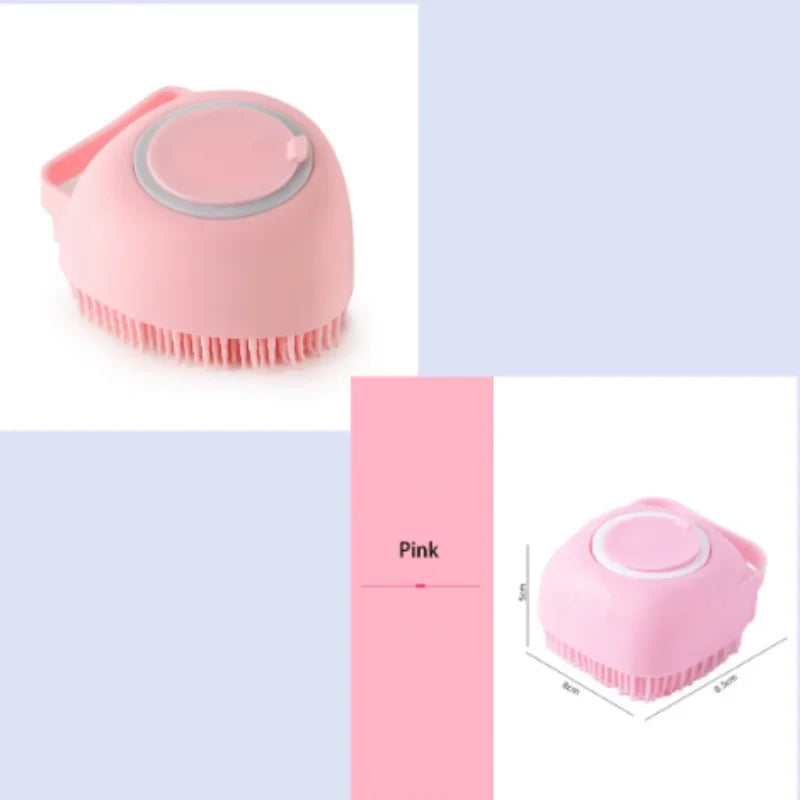 Multifunctional Soft Silicone Pet Bath Massage Brush For Dogs Cats