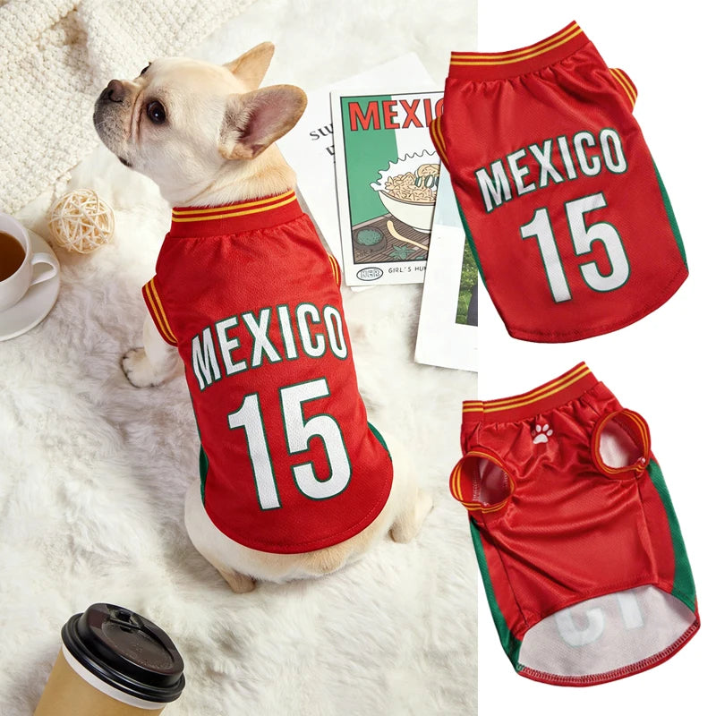 Mesh Breathable Dog Jersey Clothing For Dogs And Cats