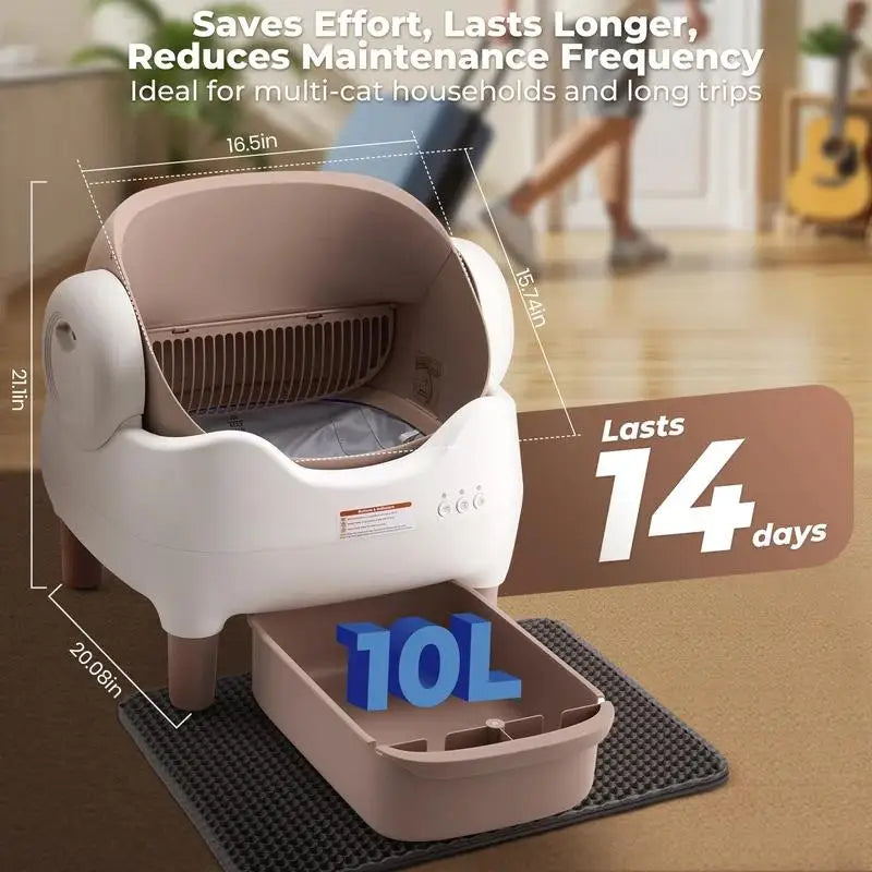 NestPawly Self Cleaning Automatic Cat Litter Box With App Control