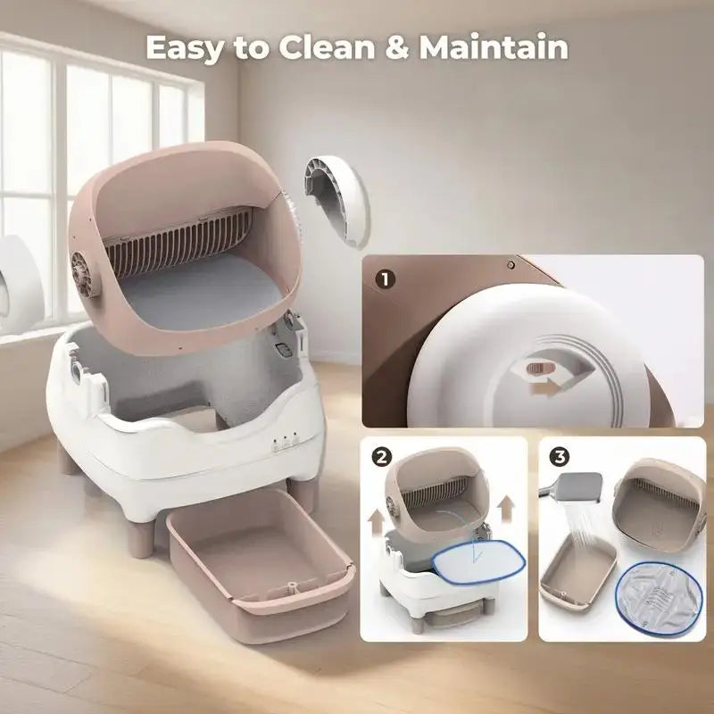 NestPawly Self Cleaning Automatic Cat Litter Box With App Control