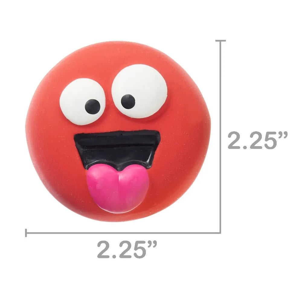 Emoticon Latex Dog Toys With Squeakers For Aggressive Chewers