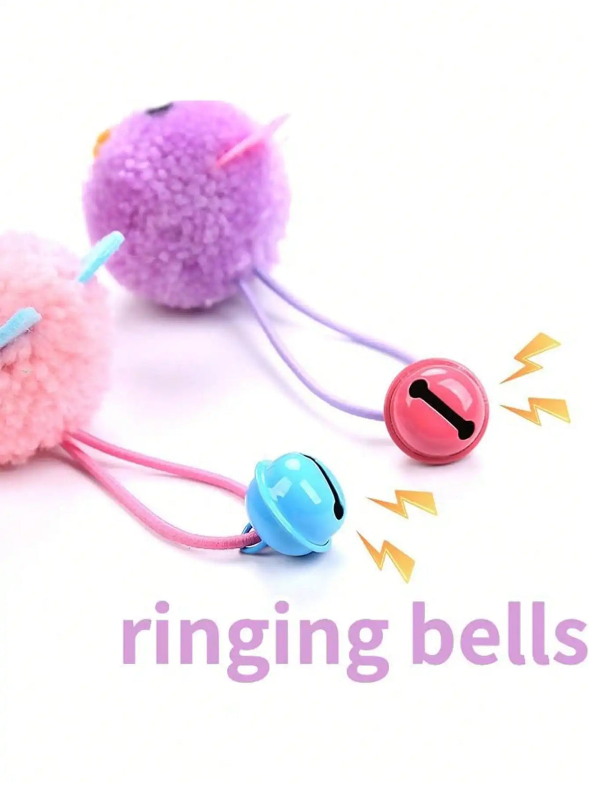 Interactive Plush Cat Toys With Bells And Chew Textures