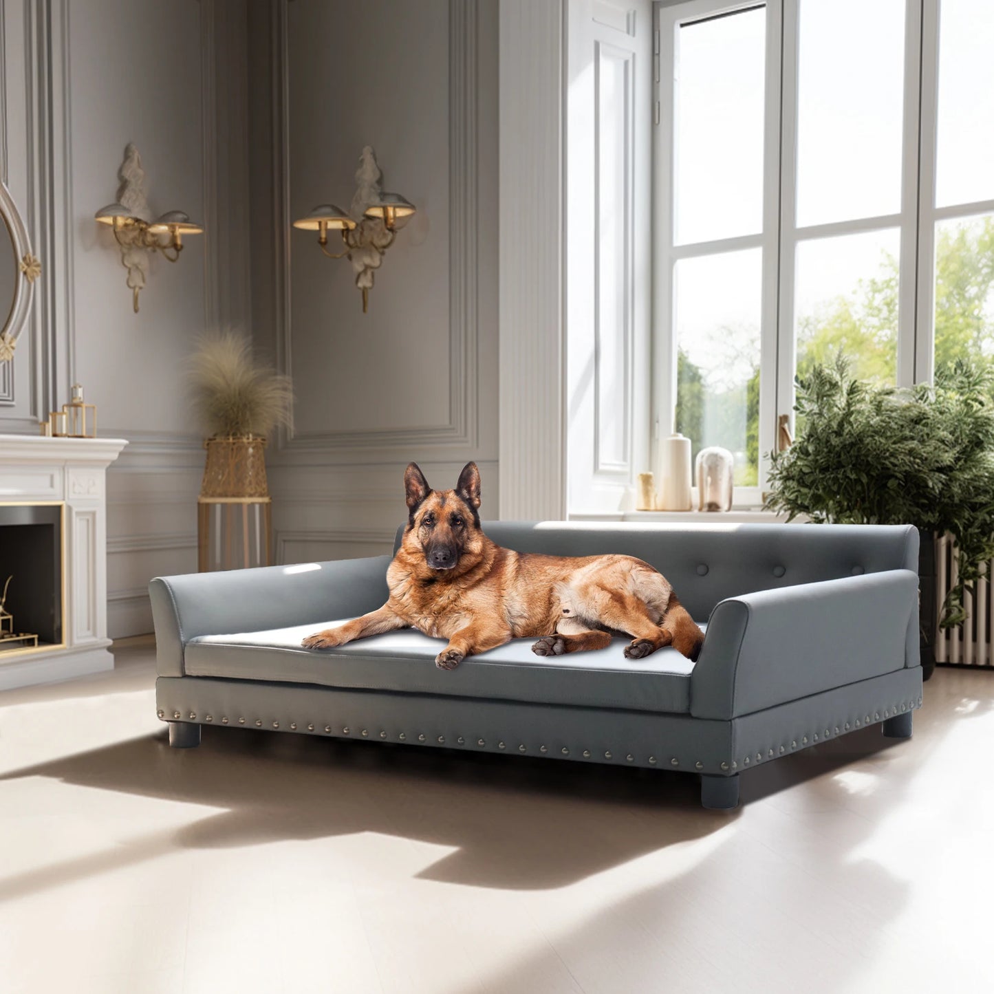 BORWART Heavy Duty Pet Sofa Bed Raised Dog Cat Couch