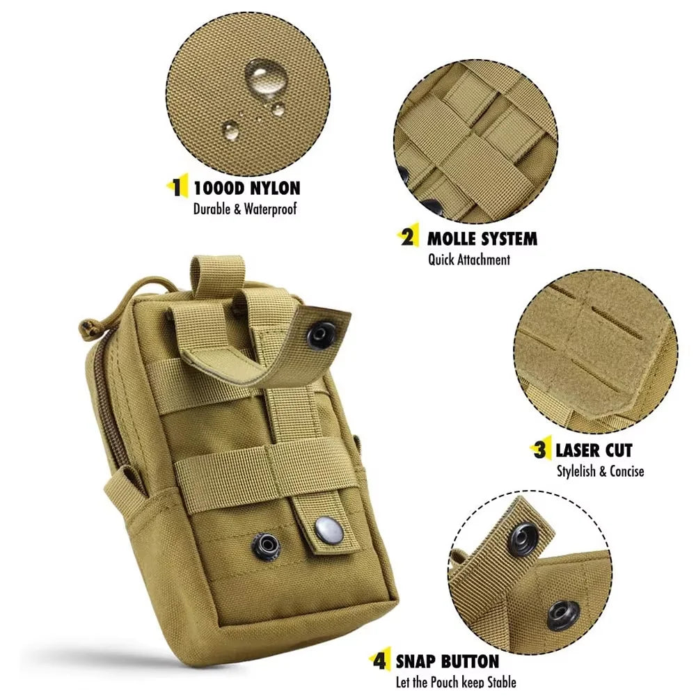 Dog Tactical Bags Set With Molle Pouches For Harness Training
