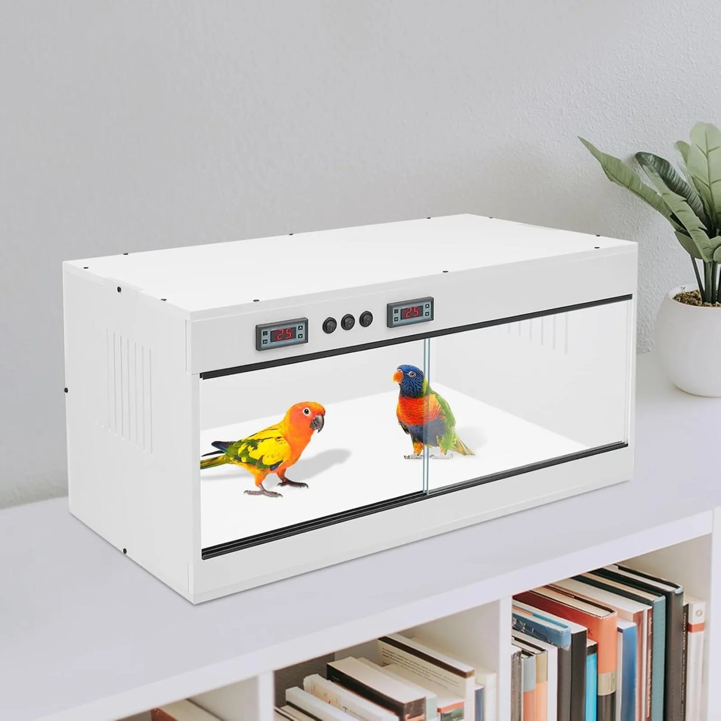 PVC Reptile Tank With Glass Sliding Door Dual Temperature Controller