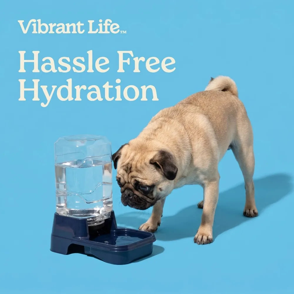Vibrant Life 0.4 Gallon Gravity Waterer Dispenser For Small Pets