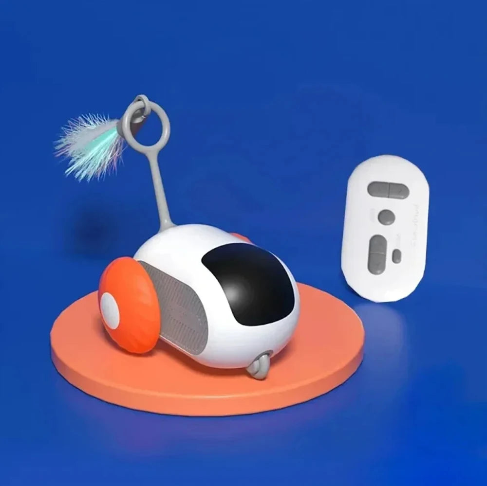 Smart Automatic Rolling Cat Toy Car With Remote Control