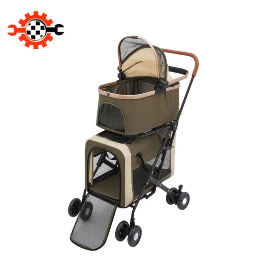 Bymaocar Foldable Pet Stroller For Small And Medium Dogs