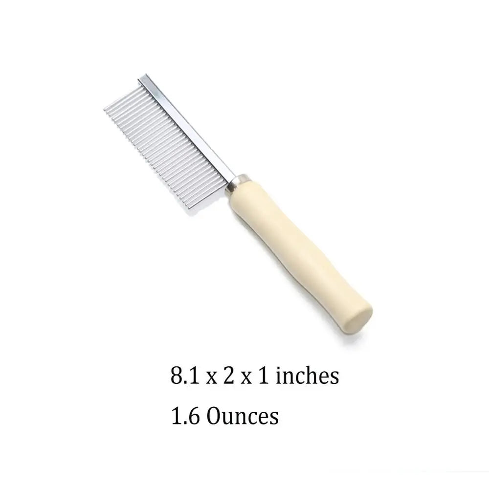 Grooming Comb for Dogs and Cats With Wooden Handle